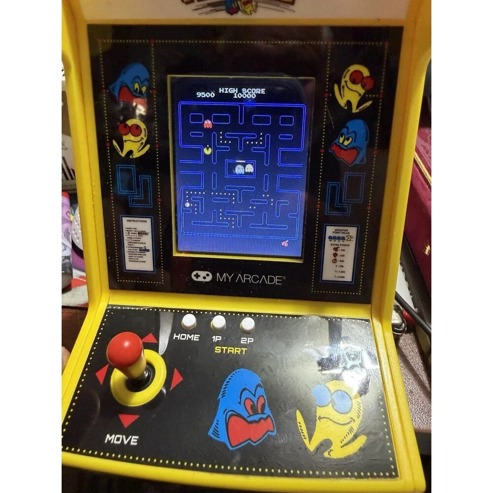 My Arcade Pac-Man Micro Player Mini Retro Arcade Game Tested Working Yellow